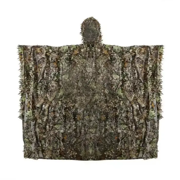 Combinaison Ghillie bionique 3D feuilles camouflage unisexe pêche chasse jungle CS