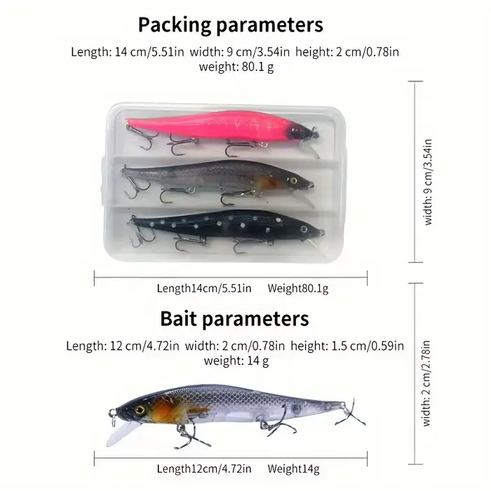 Leurre Minnow Japonais 12cm 14g - Appât Lent Pêche Carnassiers Brochet Perche Bass Jerkbait