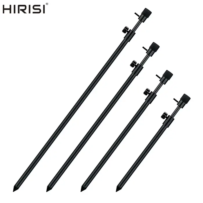 Bank sticks aluminium Hirisi 25-70cm pour rod pod carpe - Supports réglables pour alarmes et buzz bars