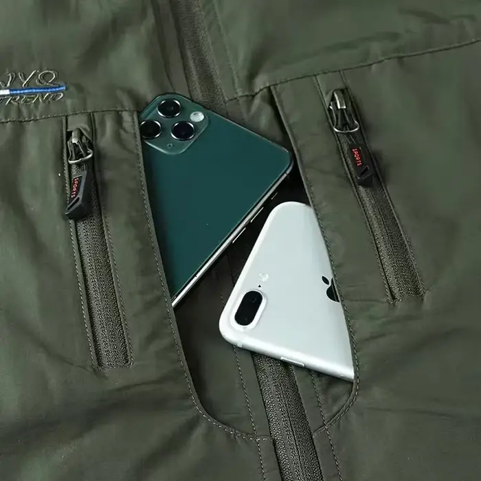 Veste cargo sans manches pêche chasse randonnée 2024 homme photographe camping vêtements travail