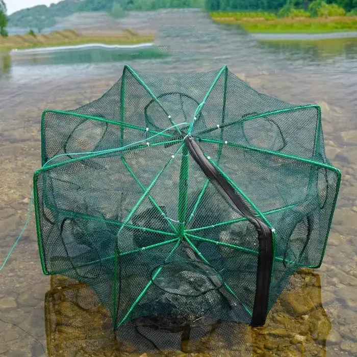 Piège pliable crabe écrevisse poisson pour pêche en rivière étang filet casting amorce