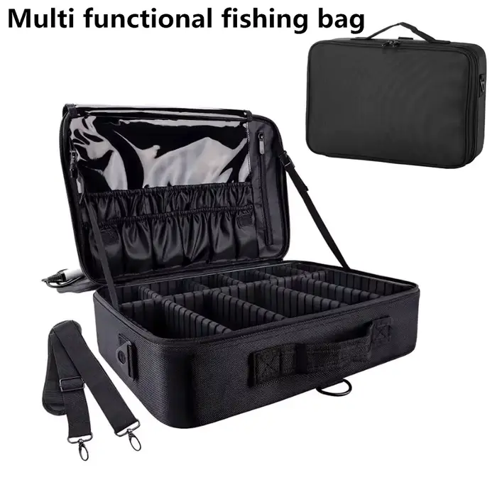 Sac de pêche grand format étanche Oxford multifonction avec compartiments pour matériel et leurres