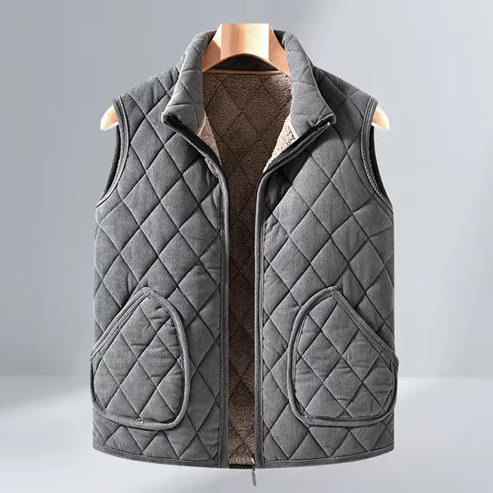 Veste hiver homme coupe-vent rembourrée pour pêche - Veste chaude matelassée père famille