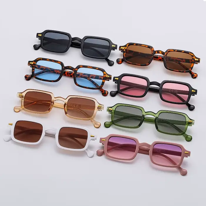 Lunettes de soleil luxueuses rectangulaires pour pêche - Design vintage ovale carré - Monture premium UV400