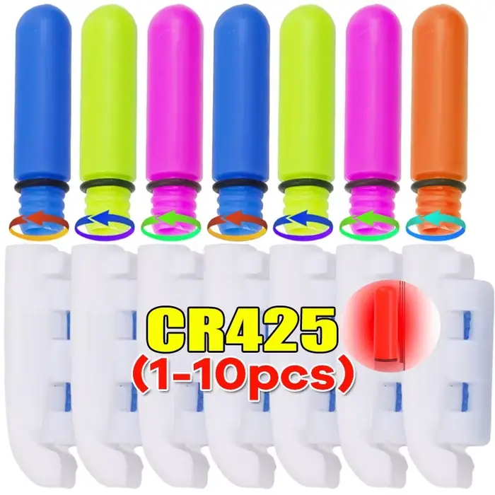 Lampe LED amovible pour canne à pêche lumineuse, flotteur étanche pour pêche de nuit avec pile CR425