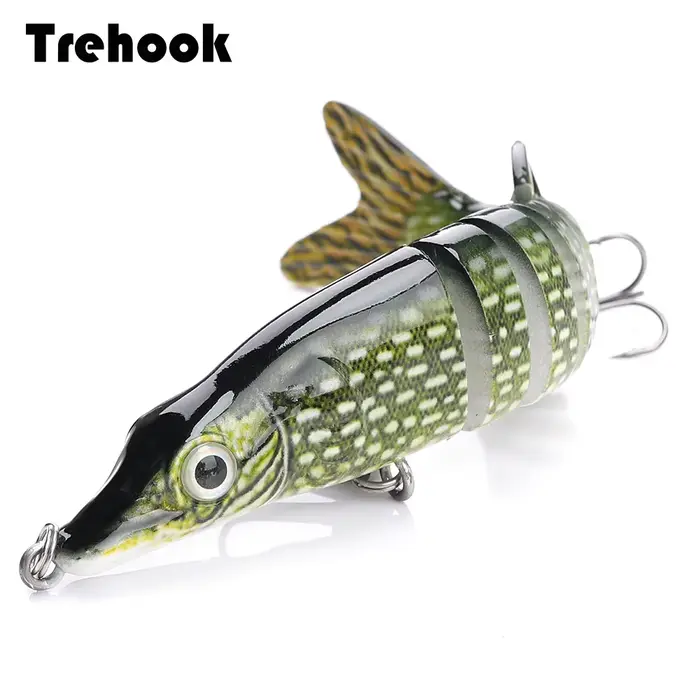 Leurre articulé TREHOOK 10cm/12.5cm pour brochet et carnassiers multi-articulations