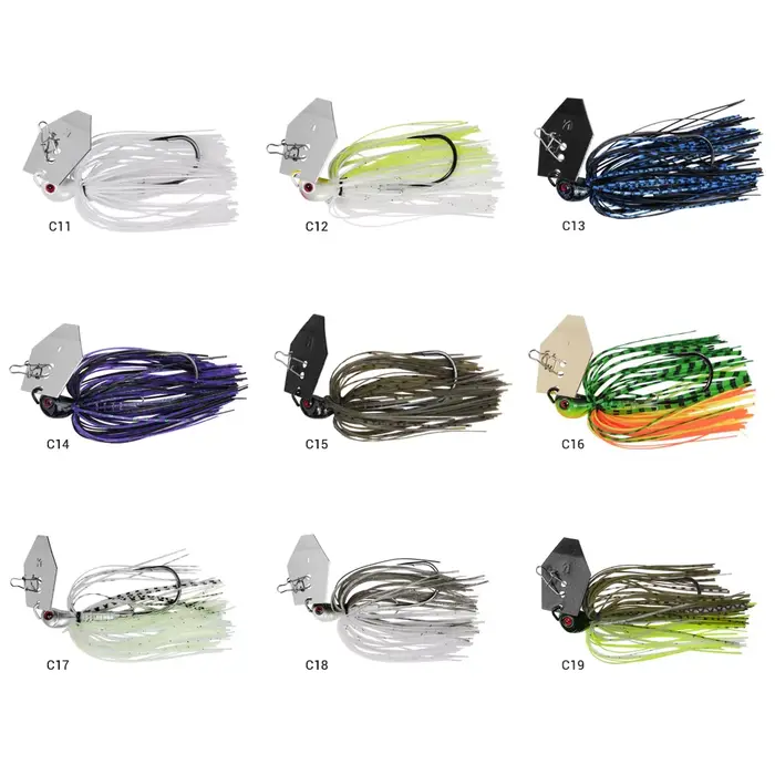Chatterbait Noeby 10.5g-35g bladed jig avec hameçon stinger vibration wire pour brochet et perche