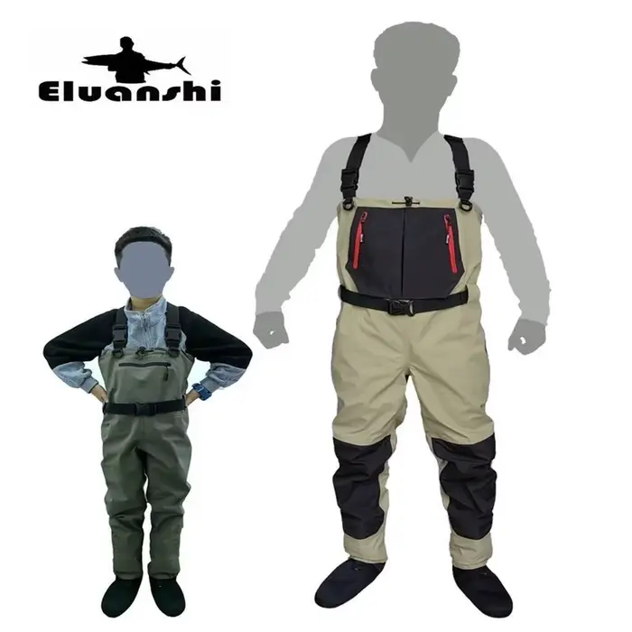 Waders néoprène pêche à la mouche enfants adultes - Bottes rapide séchage imperméables respirantes chasse rafting