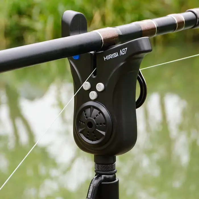 Alarme de touche Hirisi N37 pour pêche au feeder - Contrôle volume, tonalité, sensibilité avec indicateur LED