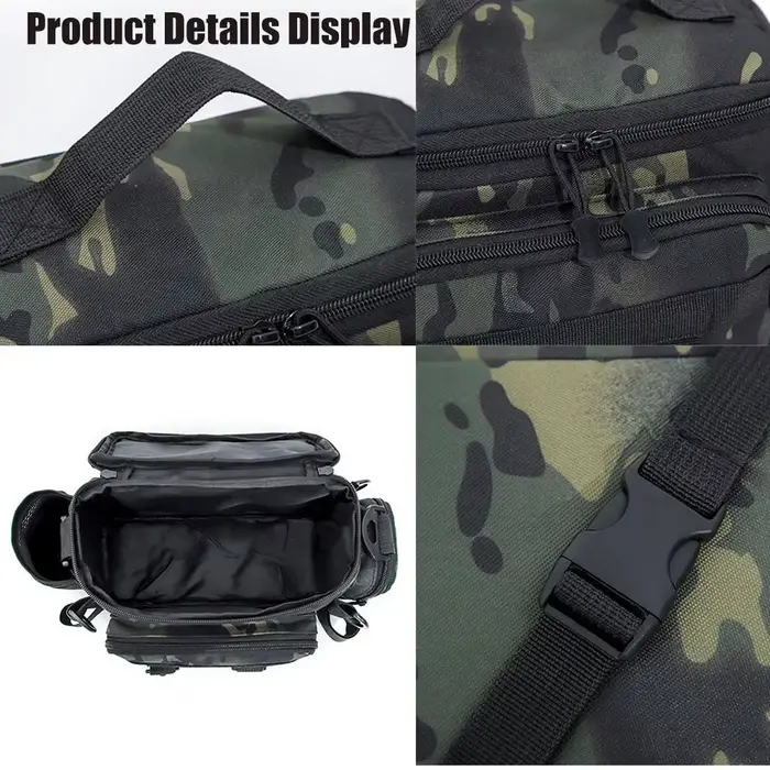 Sac à dos camouflage pêche homme avec multiples compartiments pour matériel de pêche mer et extérieur