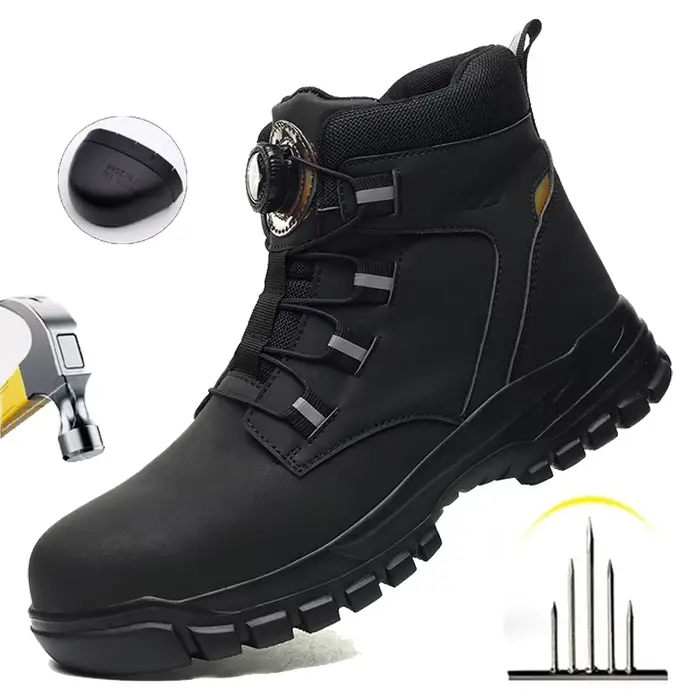 Bottes de sécurité étanches homme - Semelle anti-perforation pour pêche en rivière et travail