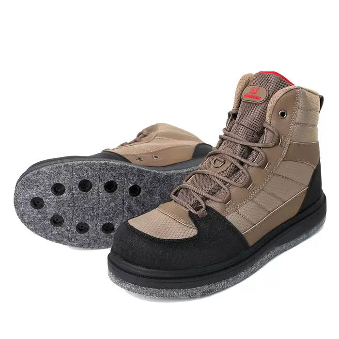 Chaussures de pêche homme légères à semelle feutre antidérapante pour waders et chasse