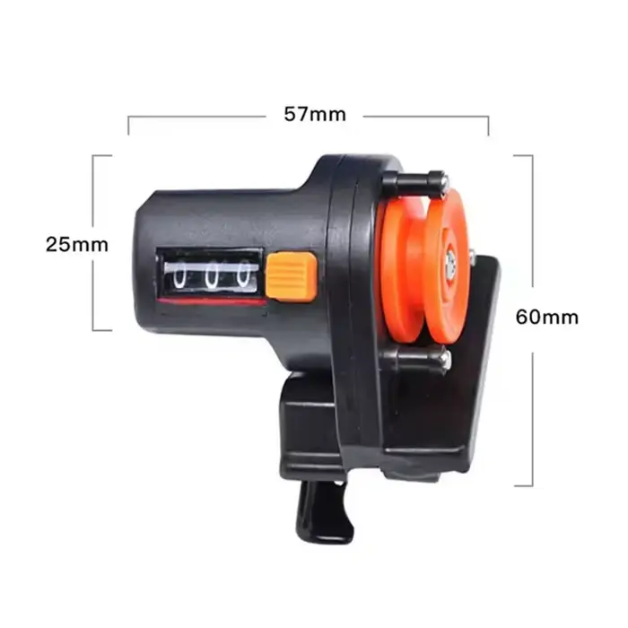 Compteur profondeur ligne pêche 0-999m 6cm WEIHE - Outil plastique mesure profondeur pêche