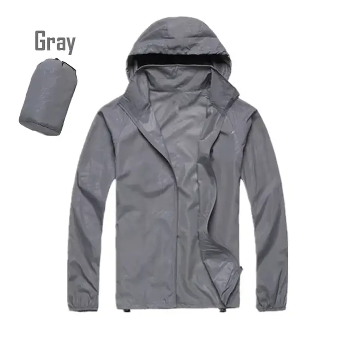 Veste de pluie unisexe pêche et camping - Protection UV et imperméable séchage rapide