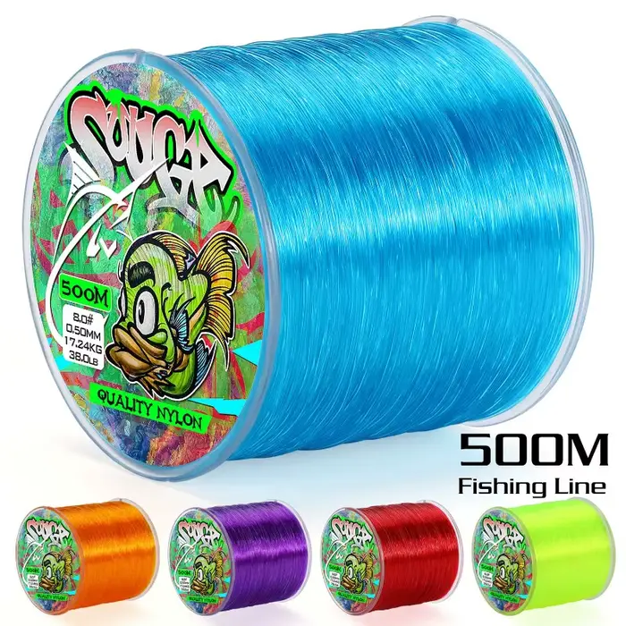 Ligne de pêche nylon Sougayilang 500M 5 couleurs 0.14-0.50mm pour carpe et pêche sportive extérieure