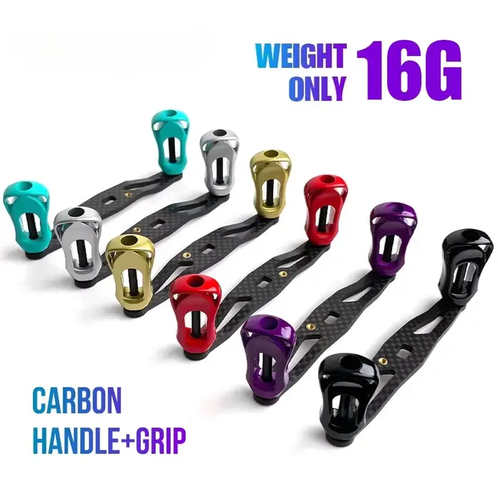 Manivelle de moulinet en fibre de carbone ultra légère 6 couleurs pour Daiwa et Shimano