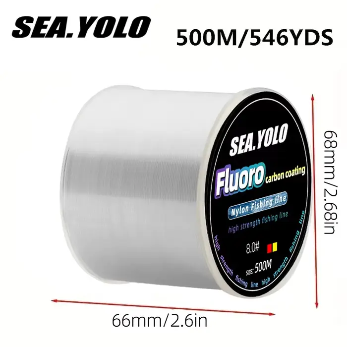 Ligne de Pêche Fluorocarbone 500m pour Carpe, Leader Japonais Ultra Souple et Coullant, 3.57LB à 26.45LB