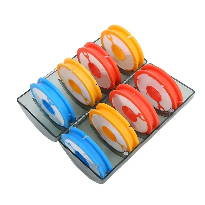 Boîtier de pêche avec bobines silicone 6 à 10 broches pour enrouleur ligne fluorocarbone