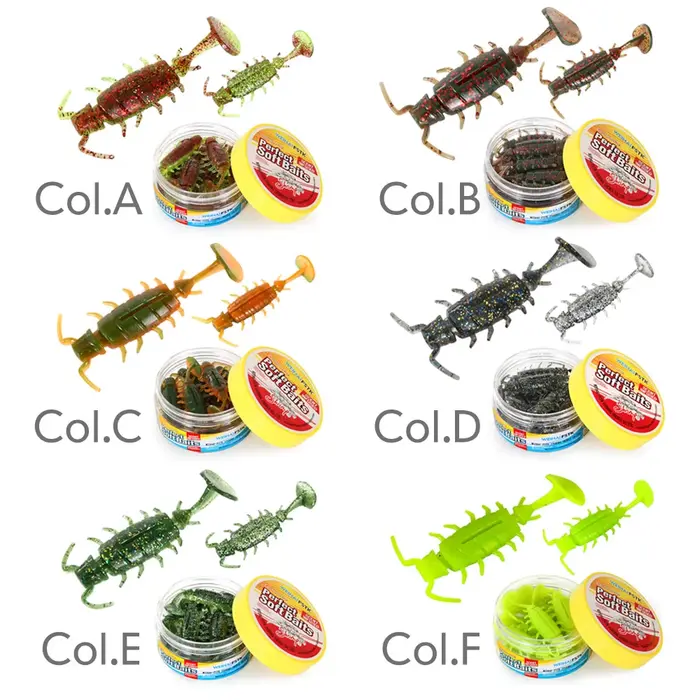 Leurres artificiels bass carpe perche alien bug senteur crevettes appâts plastique souple