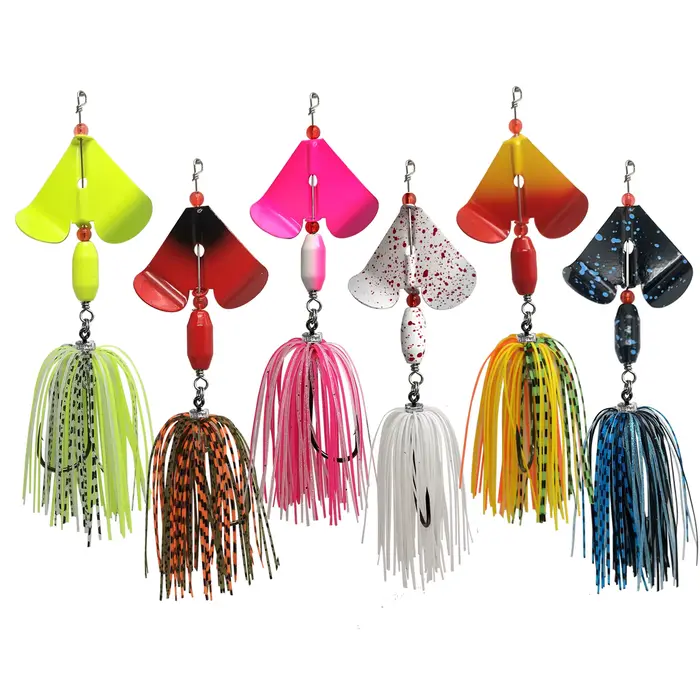 Leurre spinner bait Mycena 18G 2022, appât vibrant avec lame pinwheel pour le brochet et le black bass