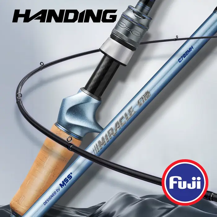 Canne BFS HANDING Miracle 90g ultra-légère - Blank 40T carbone, guides Fuji A - Sensibilité extrême