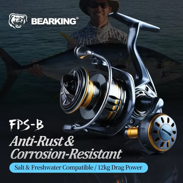 Moulinet BEARKING waterproof mer 9+1BB max power 12kg série 1000-6000 5.2:1 - Nouveau best-seller