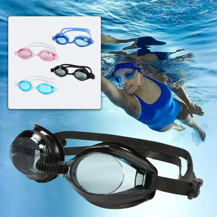 Lunettes de natation professionnelles UV protection silicone réglables confort pêche