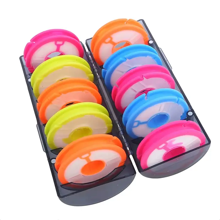 Boîtier d'enroulement pour fil de pêche silicone 6 à 10 broches rangement canne à pêche