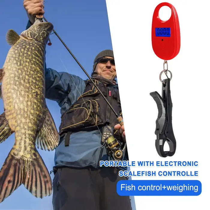 Pèse-personne numérique mini 3 modes pèse-bagages 40kg avec pince à poisson pour la pêche