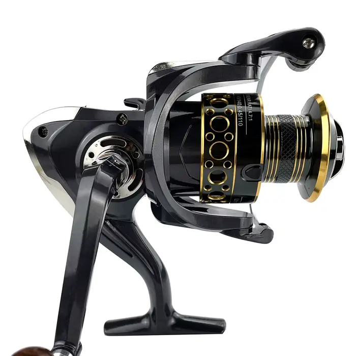 Moulinet de pêche spinning BK2000-7000 pour carpe et mer, 13 roulements à billes, ratio 5.2:1, bobine métal robuste