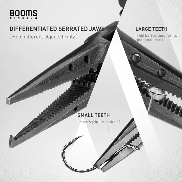 Pinces pêche Booms F07 inox coupe-braid extracteur hameçon résistantes eau salée outil professionnel
