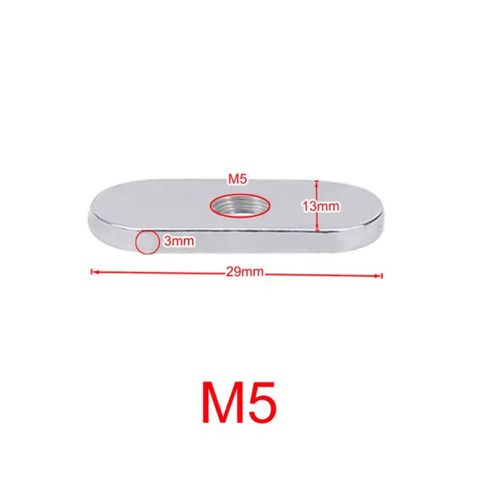 2 écrous coulissants inox pour rails de kayak - Fixation M5/M6 pour supports de cannes et accessoires de pêche