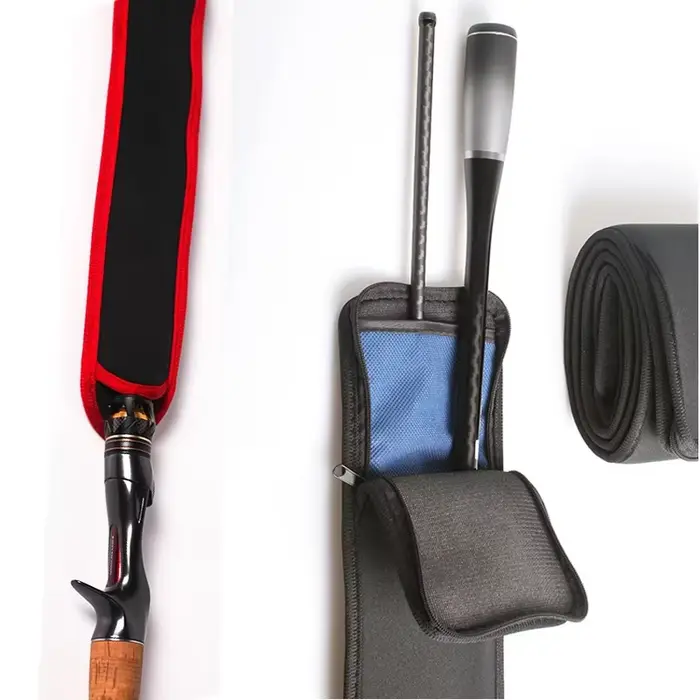 Étui de protection pliable pour canne à pêche simple ou double couche tailles 80 à 170 cm A637