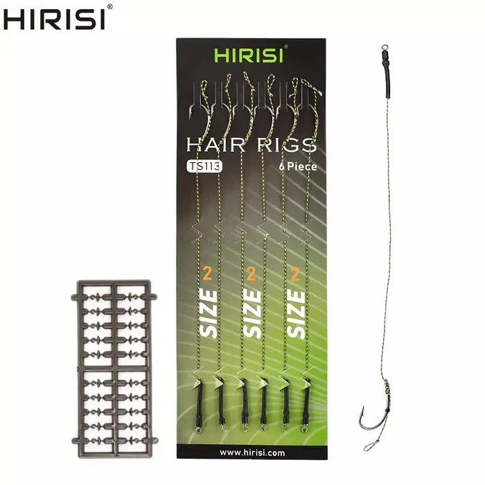 Montages prêts carp fishing 6 pièces Hirisi TS113 avec hameçons pour pêche carpe
