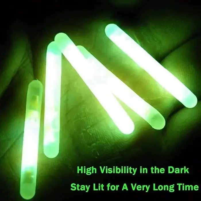 10 à 50 bâtons lumineux fluorescents pour pêche de nuit, lumière pour canne et flotteurs, accessoires rouge vif