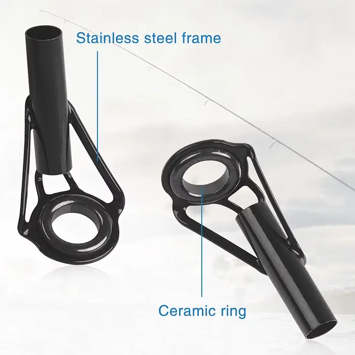 Kit réparation anneaux canne à pêche 7/14 pièces - Ceramique inox pour spinning et casting durable