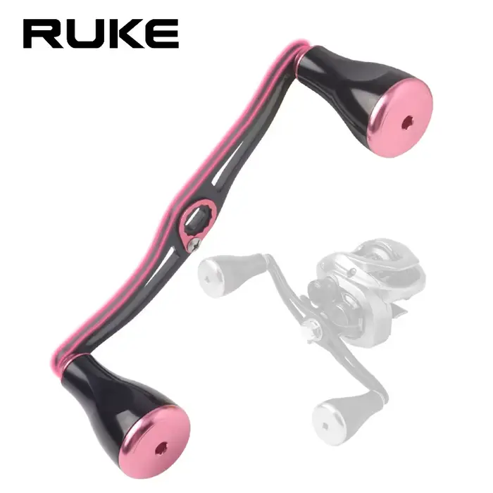 Manivelle de rechange pour moulinet Ruke aluminium double poignée 130mm trou 7*4/8*5mm compatible Daiwa Shimano Abu