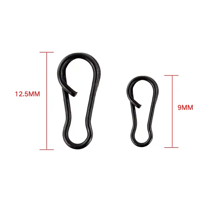 60 clips rapides AG039 pour pêche carpe - Attaches rapides émerillons changement instantané