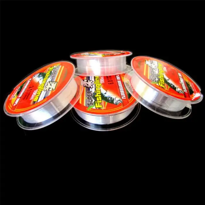 Ligne de pêche fluorocarbone 100% super résistante 0.8 à 6LB, nylon monofilament pour tous types de pêche