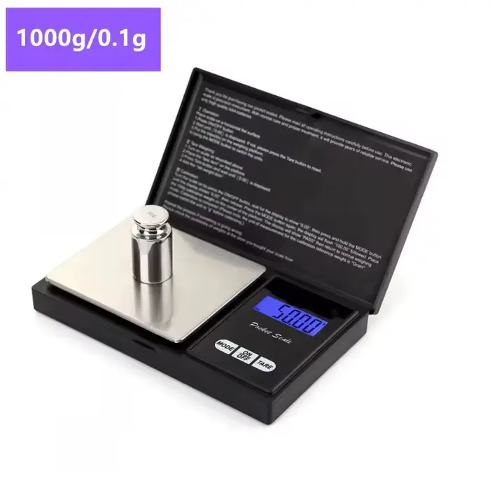 Balance électronique portable 1000g 0.01g - Pèse-bijoux or et accessoires pêche haute précision digitale