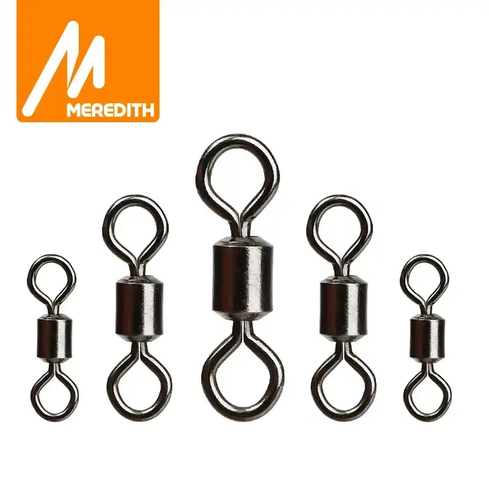 Meredith Fishing Swivel 50 pièces - Roulements à billes inoxydables pour connecteurs de pêche solides et durables