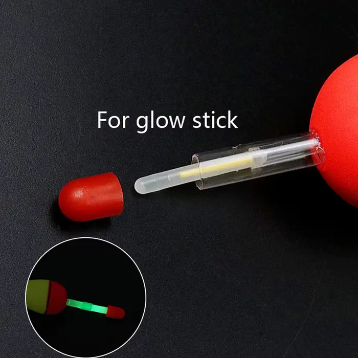 5 flotteurs lumineux EVA pour pêche de nuit en mer et roche avec lumière stick 10-100g
