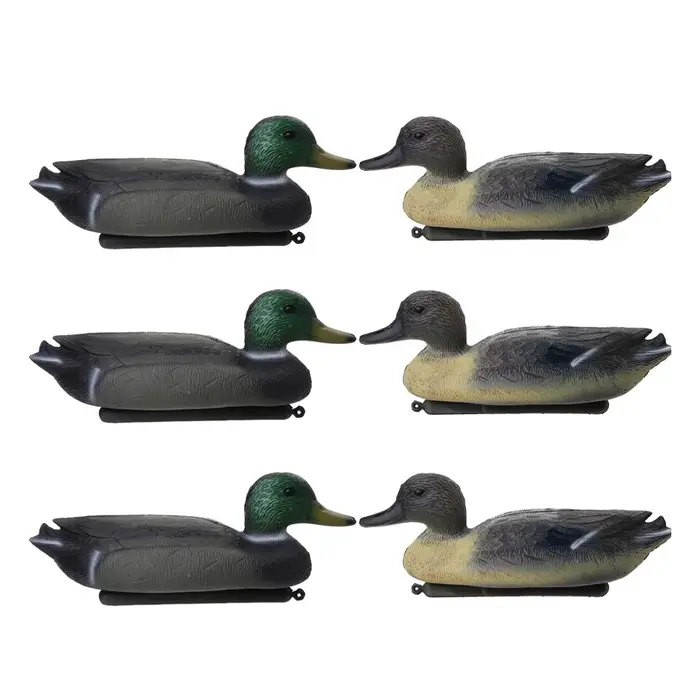 6 pièces décoy canard 3D flottant avec quille pour chasse pêche accessoire extérieur leurre réaliste eau