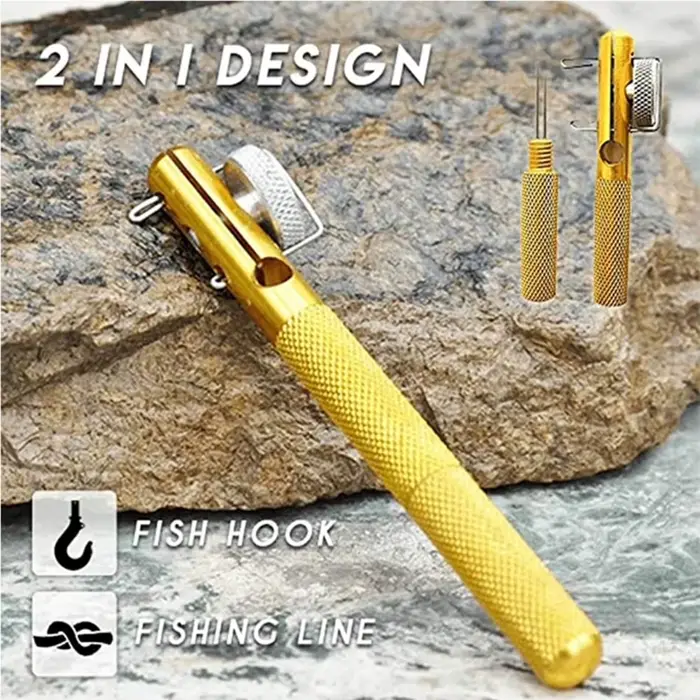 Outil de nœud de pêche rapide avec coupe-ligne et pince à hameçon - Dispositif de nouage professionnel