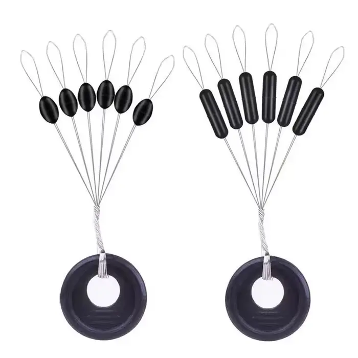 60 pièces flotteurs pêche silice anti-dérive résistance professionnelle connecteur stopper ligne