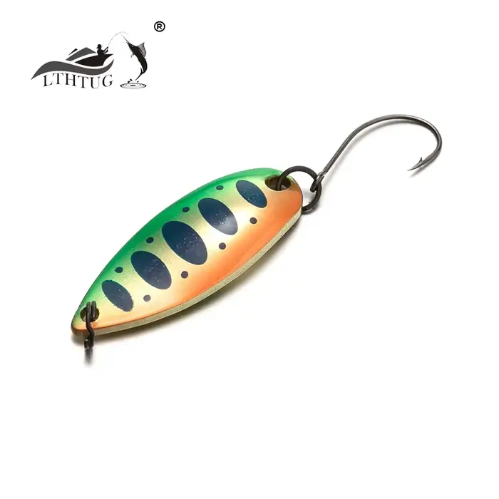 Leurre cuillère tournante métal cuivre 2.2g 3.5g pour truite perche brochet et saumon en pêche rivière