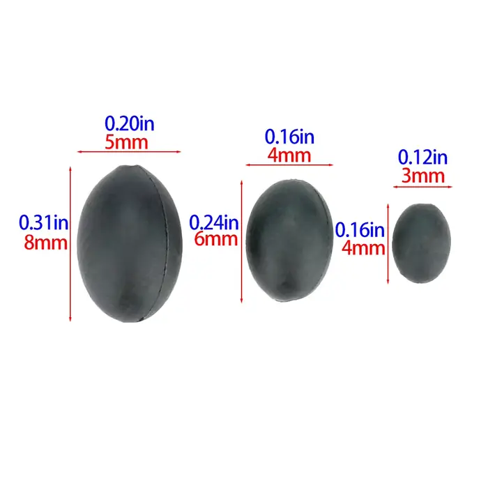 Set de plombs en tungstène Hirisi 4mm à 8mm - Poids pour pêche à la carpe - Accessoires pêche AG301