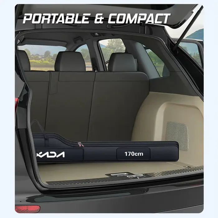 Sac de pêche Lixada pliable 80-210cm organisateur pour cannes et matériel - Transport optimisé