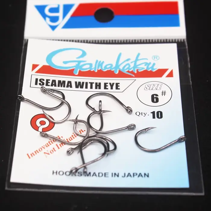 Hameçons Gamakatsu Iseama 10 pièces pour carpe - Acier haute teneur en carbone #1/0 à #14 - Pêche en mer et mouche