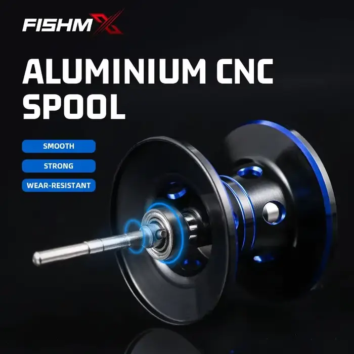 Moulinet baitcasting Fishmx anti-explosion avec frein magnétique 7.2:1 pour pêche longue portée